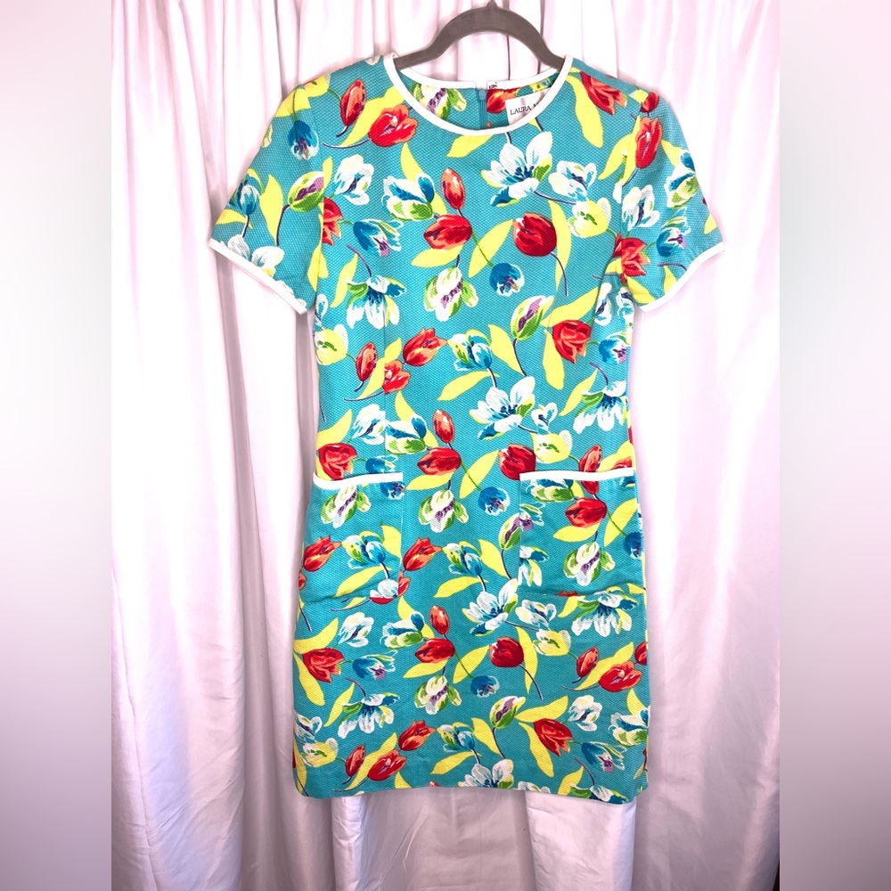 Laura Madrigado Vintage Lined Tulip Dress with Pockets Size 6 Mint Condition